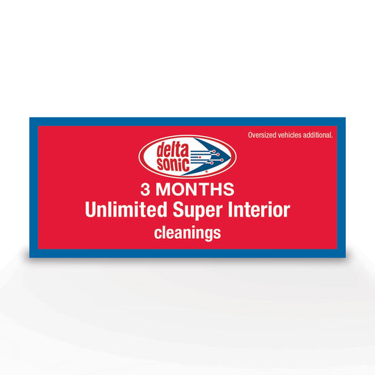 Ticket for Delta Sonic's 3 months of Unlimited Super Interior with Steam Cleaning