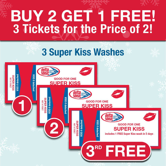 3 pack of Super Kiss Car Washes