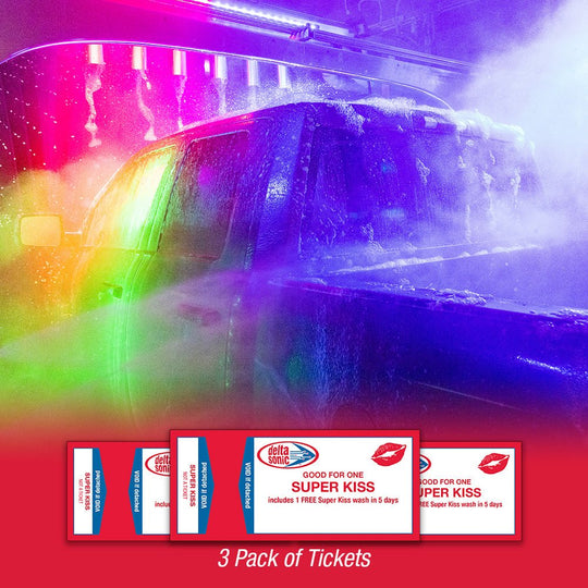3 pack of Super Kiss Car Washes