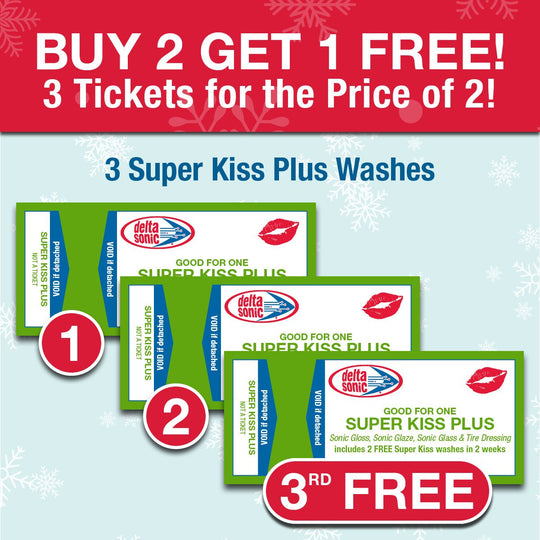 3 pack of Super Kiss Plus Car Washes