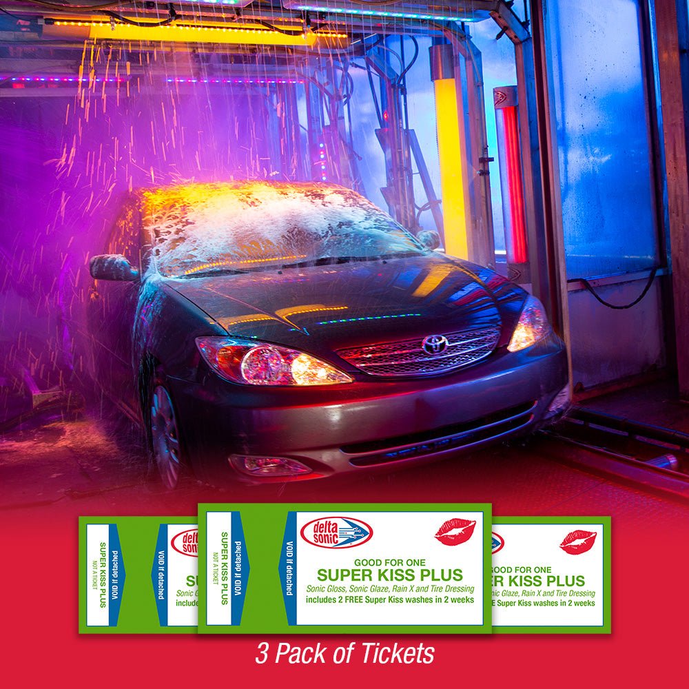 3 pack of Super Kiss Plus Car Washes