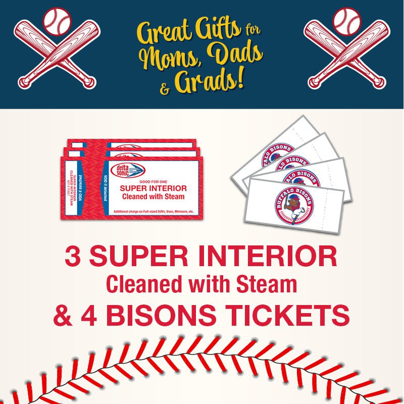 3 Super Interior Cleanings & 4 Buffalo Bisons Tickets