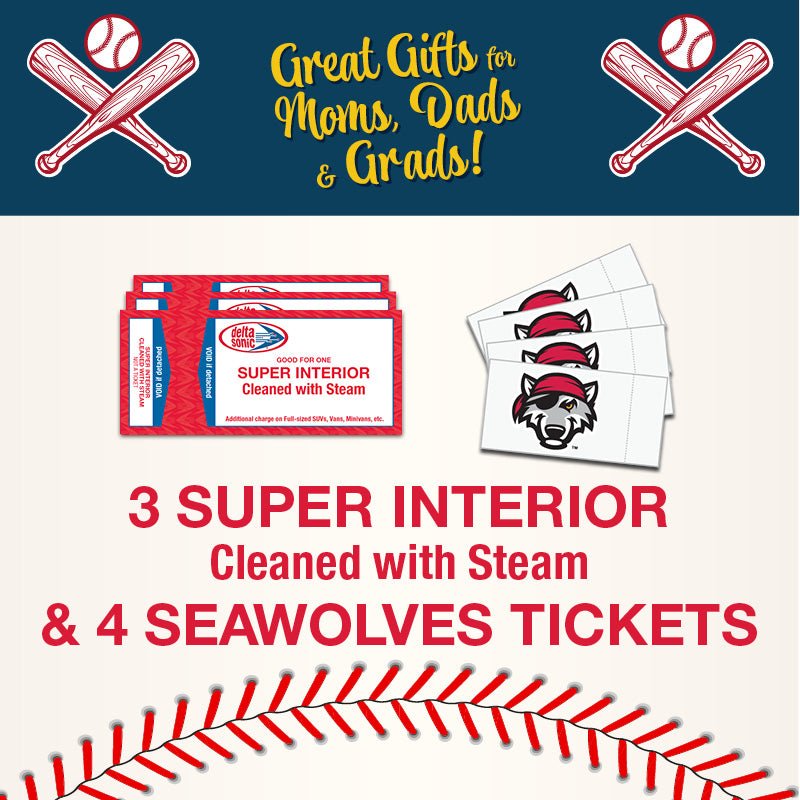 3 Super Interior Cleanings & 4 Erie SeaWolves Tickets